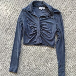 MARBLE Slate Blue Textured Top